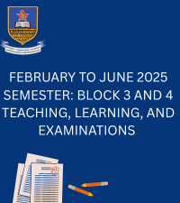 Notice to students: Block 3 and 4 Learning schedule 