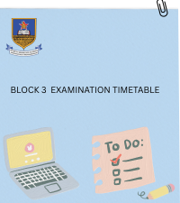 BLOCK  3: FINAL TIMETABLE 