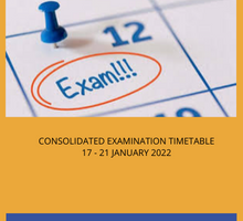 Consolidated Examination Timetable: 17-21 January 2022