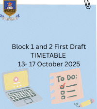 NOTICE:FIRST DRAFT TIMETABLE FOR BLOCK 1 & 2 EXAMINATIONS 