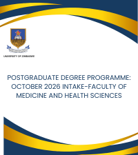 POSTGRADUATE DEGREE PROGRAMME: OCTOBER 2026 INTAKE-FACULTY OF MEDICINE AND HEALTH SCIENCES