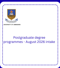 POSTGRADUATE DEGREE PROGRAMMES: AUGUST 2026 INTAKE