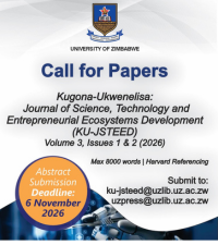 Call for papers- Kugona-Ukwenelisa: Journal of Science, Technology & Entrepreneurial Ecosystems Development (KU-JSTEED)